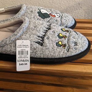 L.L.Bean x Peanuts Snoopy Sweater Fleece Slippers New Rare 2023 Men’s Size 13 !!
